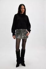 Easy Street Crop Pullover - Black