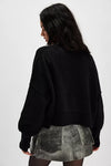 Easy Street Crop Pullover - Black