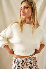 Easy Street Crop Pullover - Moonglow