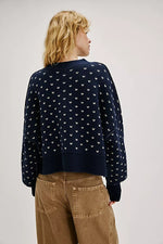 Easy Street Patterned Crop - Navy Combo