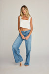 Dahlia Linen Top White