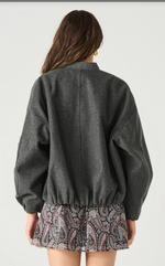 Oversized Bomber Jacket - Charcoal