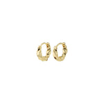 Taffy recycled small swirl hoop earrings gold-plated