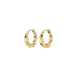 Taffy recycled medium size swirl hoop earrings gold-plated