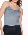 Eco Mena Lace-Trim Sweater Cami - Blue