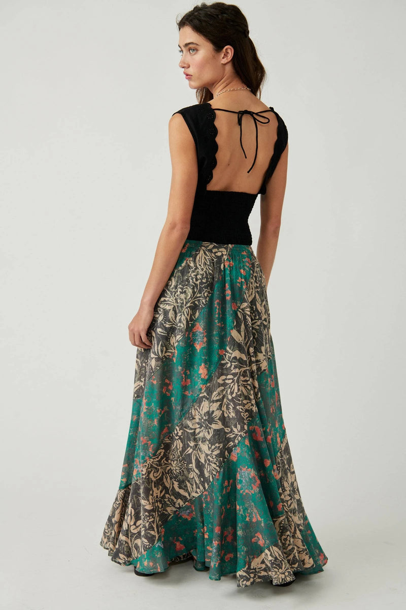 Jackie Maxi Skirt In Green