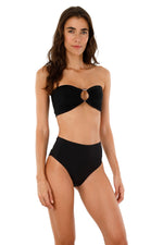 Black Cast Bandeau Top