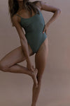 Classic Minimal One Piece in Olive