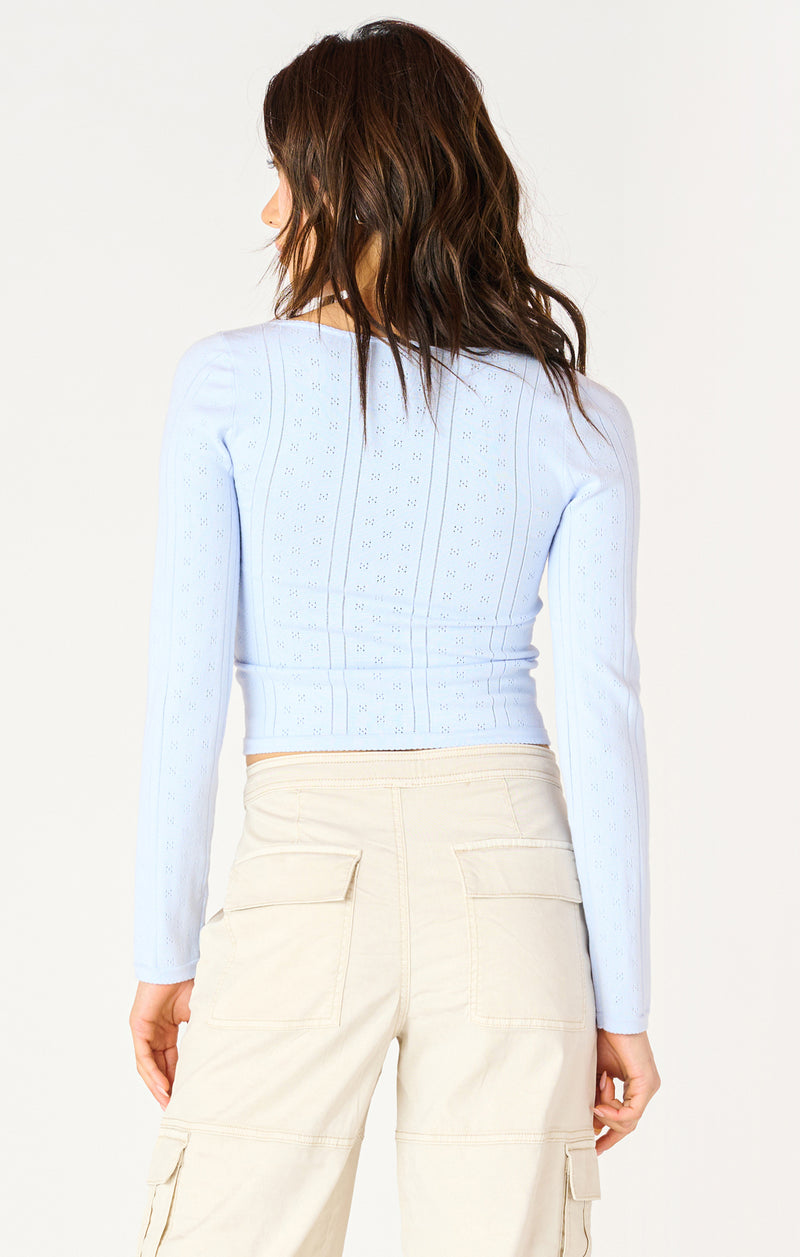 Scoopneck Pointelle Sweater