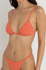 The Lola Check Slide Tri Top