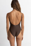 Classic Minimal One Piece in Chocolate