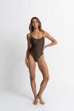 Classic Minimal One Piece in Chocolate