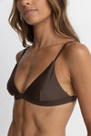 Classic Bralette Top in Chocolate
