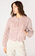 Floral Quilted Bomber Jacket