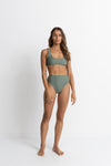 Classic Hi Waist Pant in Olive