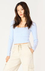 Scoopneck Pointelle Sweater