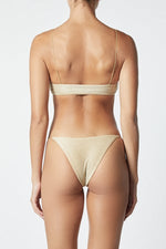 The Gathered Tie Up Pant- Gold Lurex BOTTOM