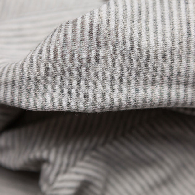Everyday Stripe Henley in Grey Stripe