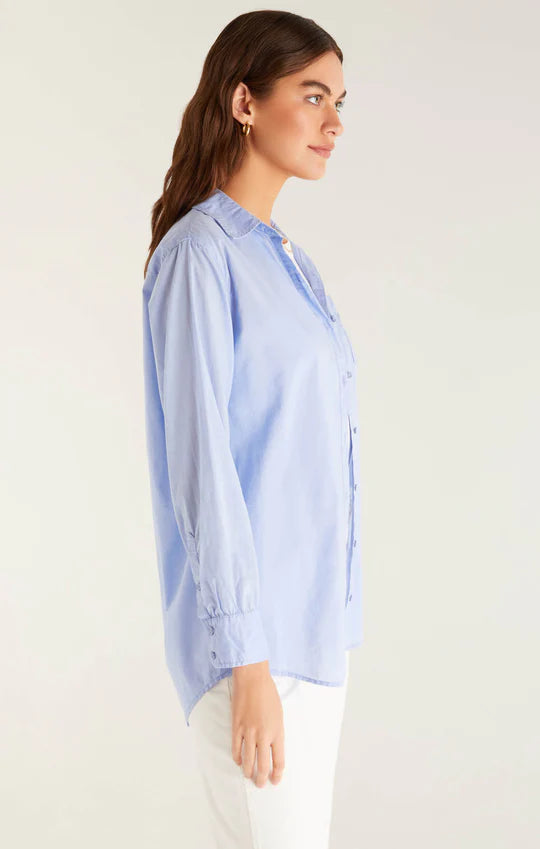 I poolside button up shirt - bluebird