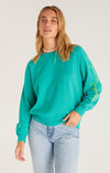 Vintage Statement Sweatshirt, Tropical Teal